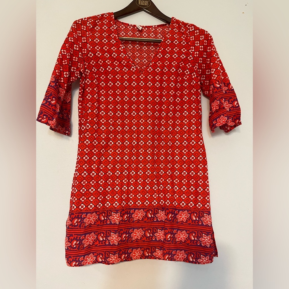 Beach coverup red dress